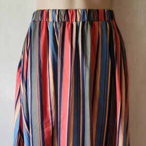 Beautiful striped maxi skirt sz 3X bright bold colors EUC